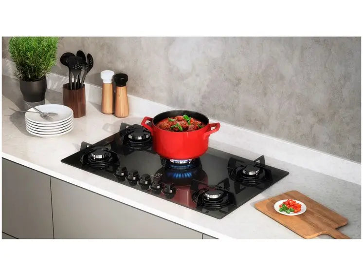 Cooktop 5 Bocas Electrolux a Gás GLP Preto