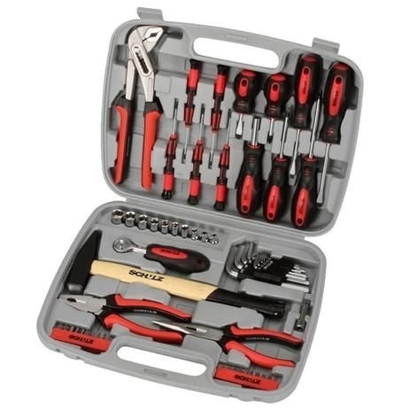 Kit Ferramentas Multifuncionais Schulz 57 Peças Em Aço - ofertasbacanassss